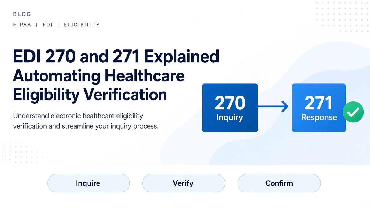 EDI 270 and 271 Explained: Automating Healthcare Eligibility Verification